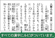 すべての漢字にルビがついています